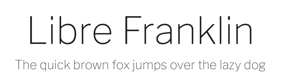 Libre Franklin by Impallari Type — Sans Serif Font