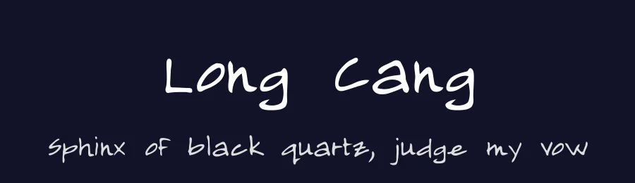Long Cang by Chen Xiaomin — Script Handwritten Font — thumbnail 2
