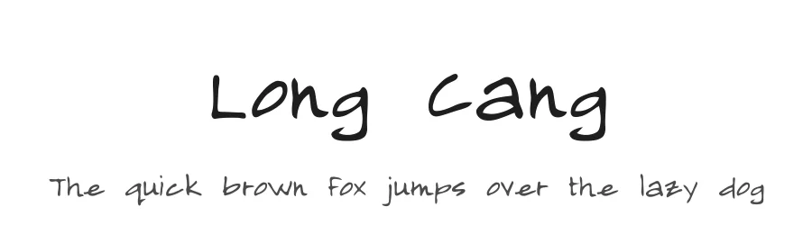 Long Cang by Chen Xiaomin — Script Handwritten Font