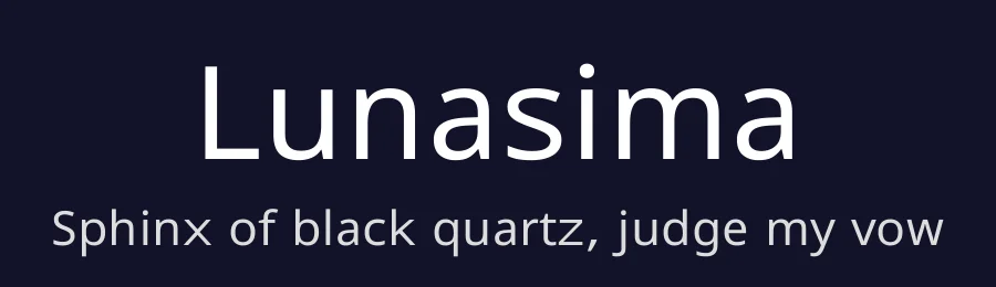 Lunasima by The DocRepair Project, Google — Sans Serif Font — thumbnail 2