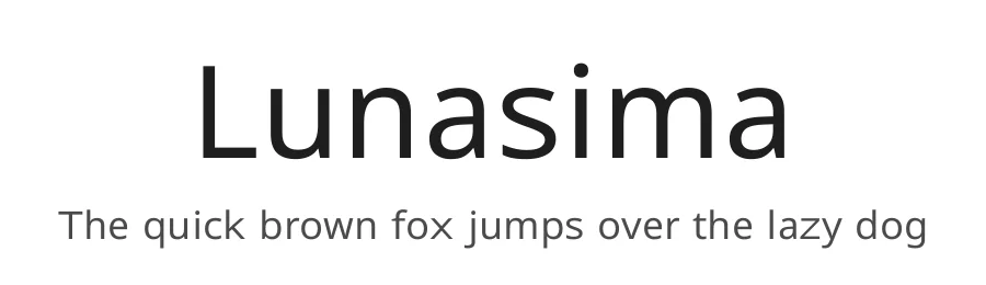 Lunasima by The DocRepair Project, Google — Sans Serif Font
