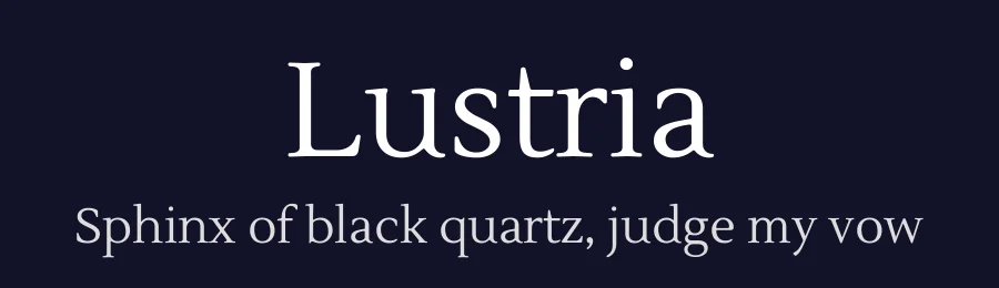 Lustria by MADType — Serif Font — thumbnail 2