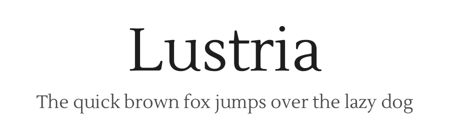 Lustria by MADType — Serif Font