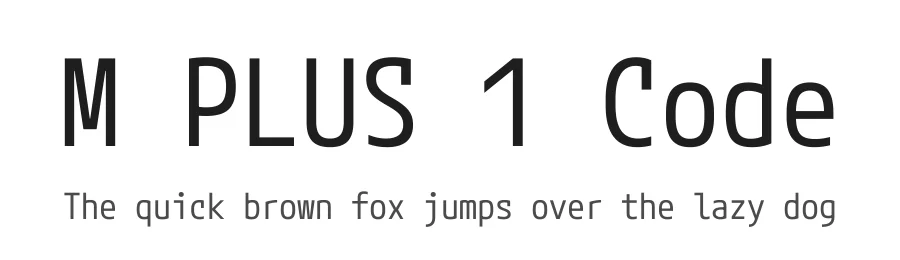 M PLUS 1 Code by Coji Morishita β Monospace Font