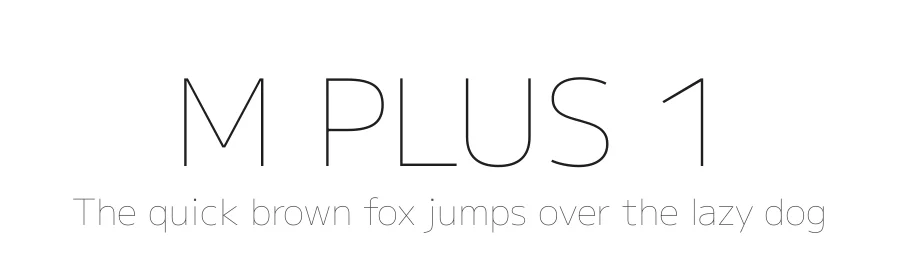 M PLUS 1 by Coji Morishita β Sans Serif Font