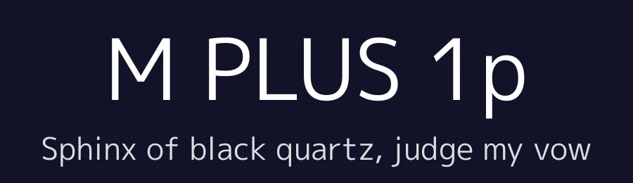 M PLUS 1p by Coji Morishita, M+ Fonts Project — Sans Serif Font — thumbnail 2