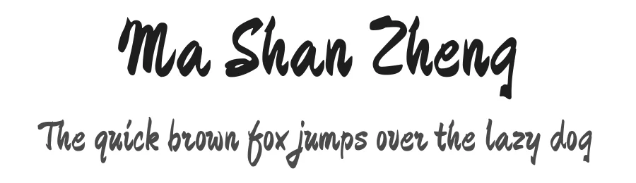 Ma Shan Zheng by Ma ShanZheng — Script Handwritten Font