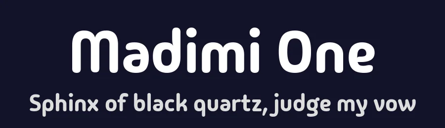 Madimi One by Taurai Valerie Mtake, Mirko Velimirović — Sans Serif Font — thumbnail 2