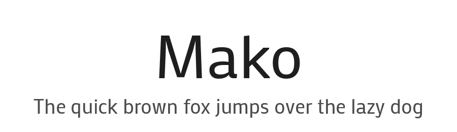 Mako by Vernon Adams — Sans Serif Font