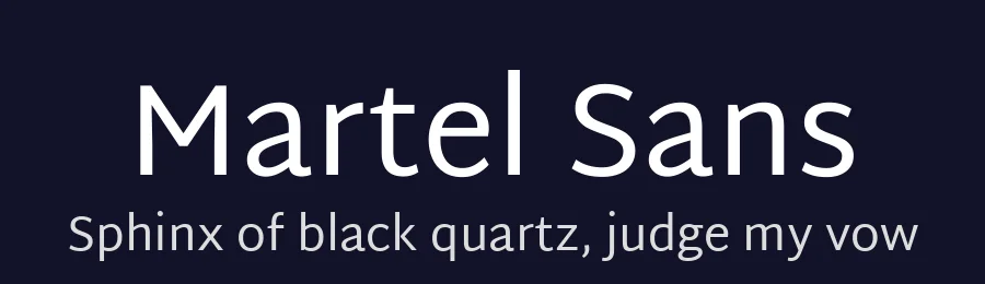 Martel Sans by Dan Reynolds, Mathieu Réguer — Sans Serif Font — thumbnail 2