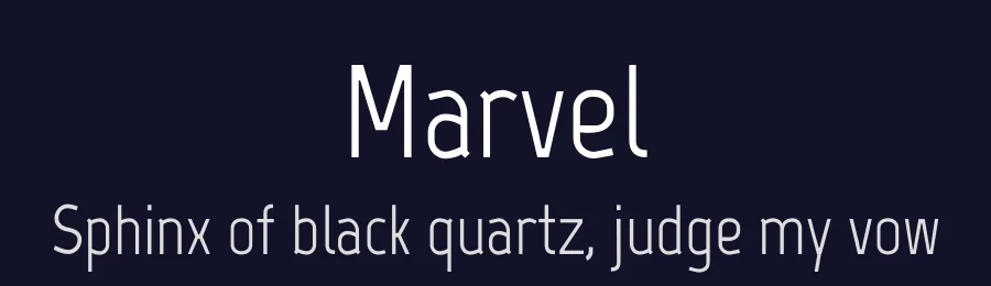 Marvel by Carolina Trebol — Sans Serif Font — thumbnail 2