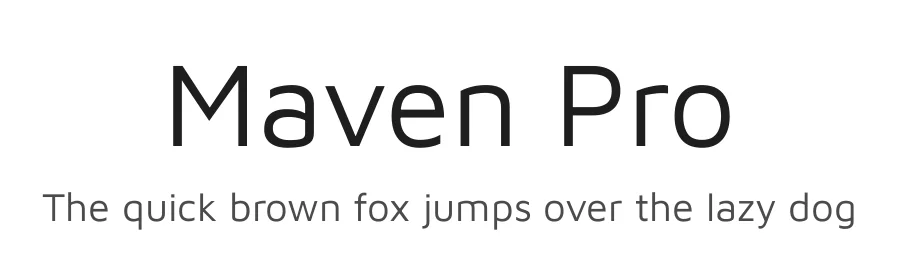 Maven Pro by Joe Prince β Sans Serif Font