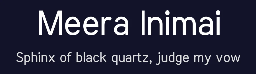 Meera Inimai by SMC — Sans Serif Font — thumbnail 2