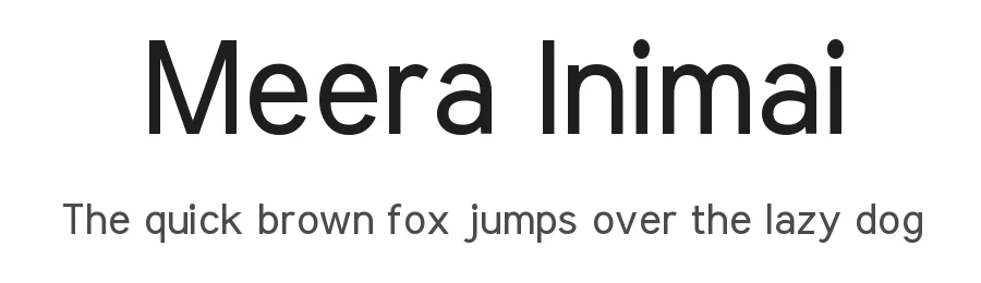 Meera Inimai by SMC β Sans Serif Font
