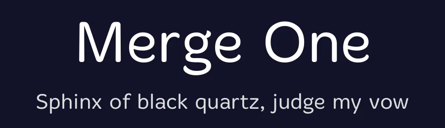 Merge One by Kosal Sen — Sans Serif Font — thumbnail 2