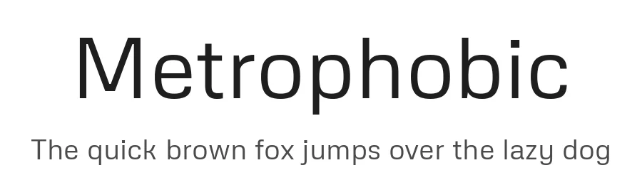 Metrophobic by Vernon Adams β Sans Serif Font