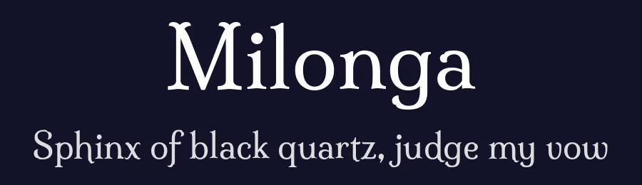 Milonga by Impallari Type — Display Font — thumbnail 2