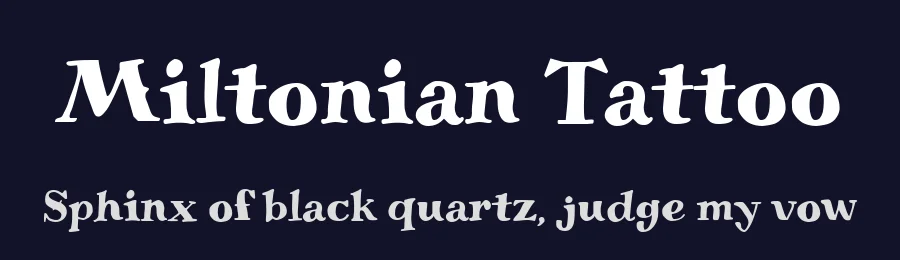 Miltonian Tattoo by Impallari Type — Display Font — thumbnail 2