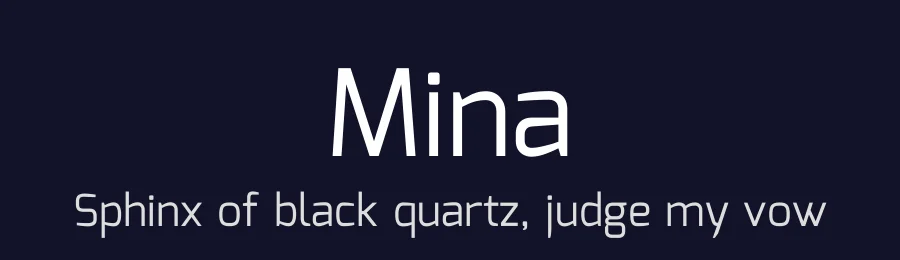Mina by Suman Bhandary, Natanael Gama, Mooniak — Sans Serif Font — thumbnail 2