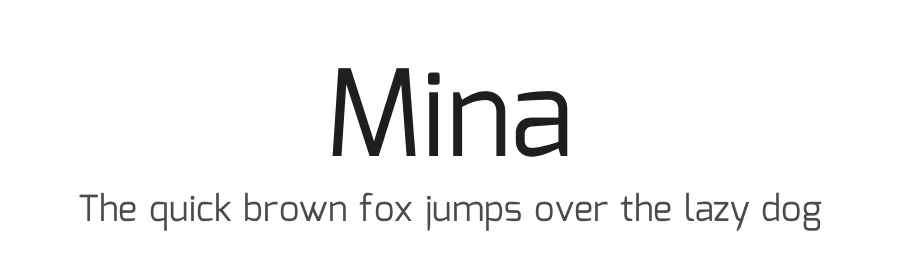 Mina by Suman Bhandary, Natanael Gama, Mooniak β Sans Serif Font
