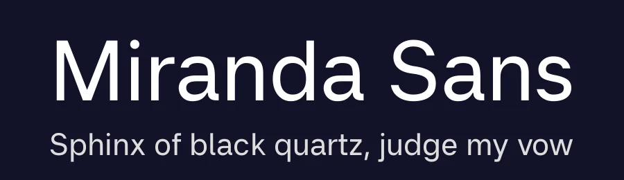 Miranda Sans by Max Thunberg — Sans Serif Font — thumbnail 2