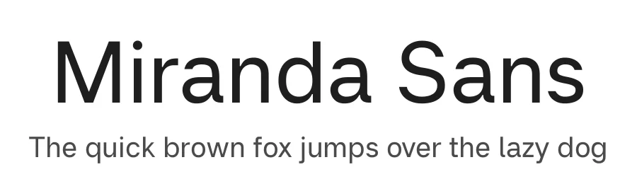 Miranda Sans by Max Thunberg β Sans Serif Font