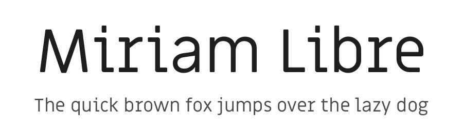 Miriam Libre by Michal Sahar β Sans Serif Font