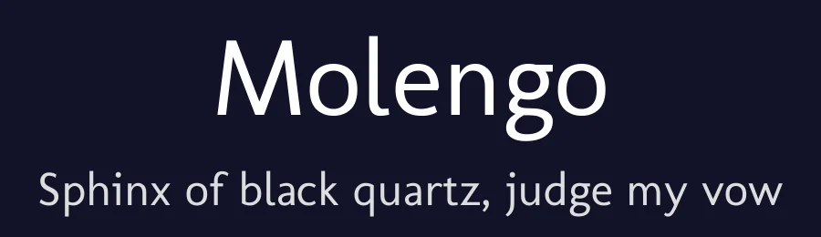 Molengo by Denis Jacquerye — Sans Serif Font — thumbnail 2
