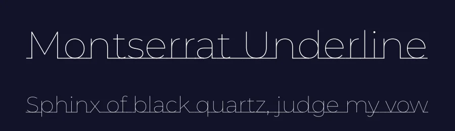 Montserrat Underline by Julieta Ulanovsky, Sol Matas, Juan Pablo del Peral, Jacques Le Bailly — Sans Serif Font — thumbnail 2