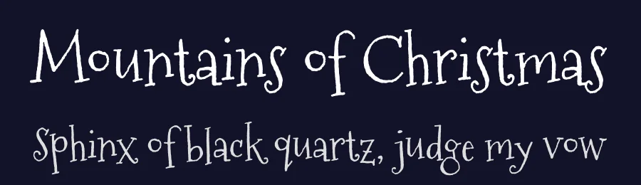 Mountains of Christmas by Tart Workshop — Display Font — thumbnail 2