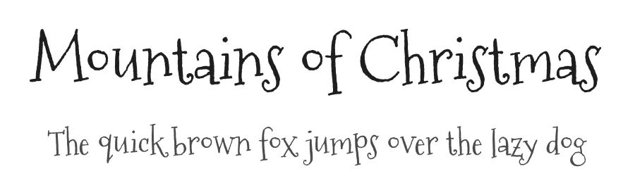 Mountains of Christmas by Tart Workshop — Display Font