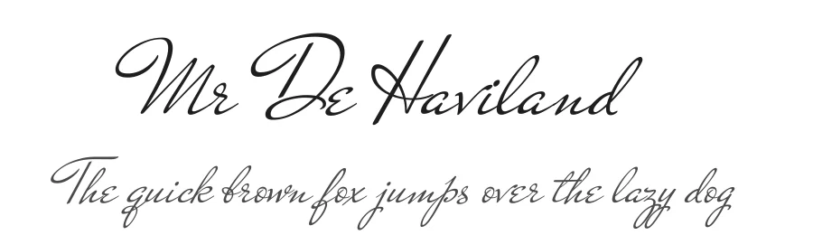 Mr De Haviland by Sudtipos — Script Handwritten Font