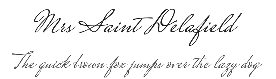 Mrs Saint Delafield by Sudtipos — Script Handwritten Font