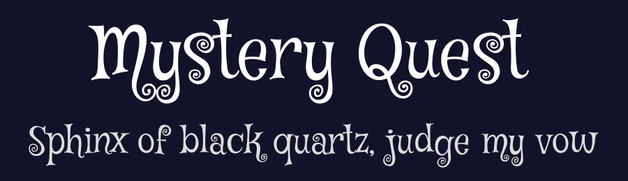 Mystery Quest by Sideshow — Display Font — thumbnail 2