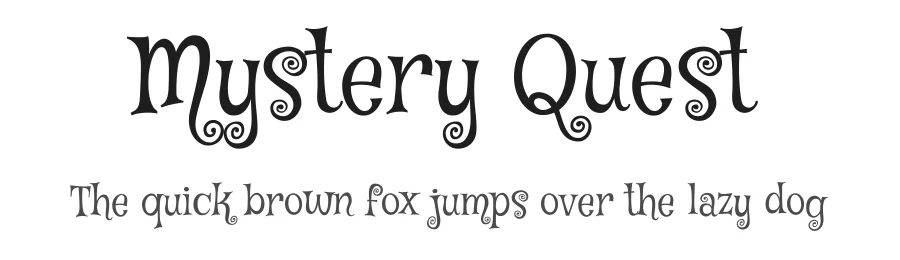 Mystery Quest by Sideshow — Display Font