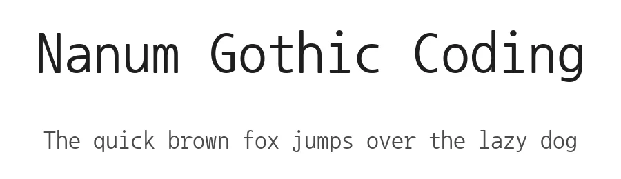Nanum Gothic Coding by Sandoll Communication — Script Handwritten Font