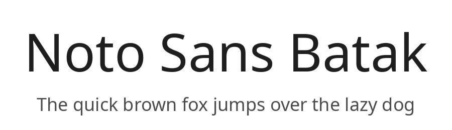 Noto Sans Batak by Google — Sans Serif Font