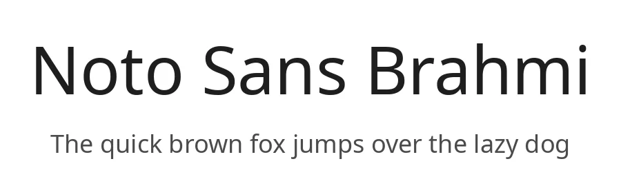 Noto Sans Brahmi by Google — Sans Serif Font