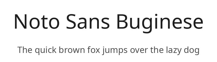 Noto Sans Buginese by Google — Sans Serif Font