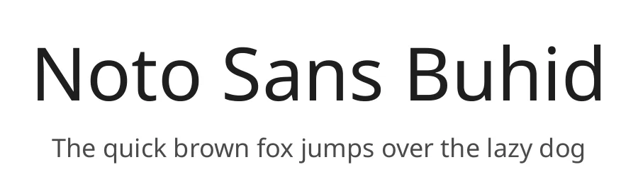 Noto Sans Buhid by Google — Sans Serif Font