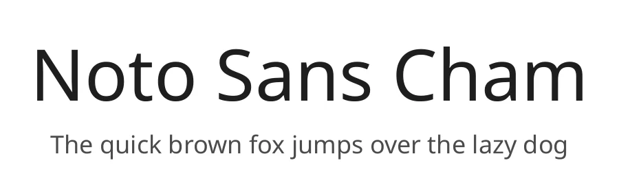 Noto Sans Cham by Google — Sans Serif Font