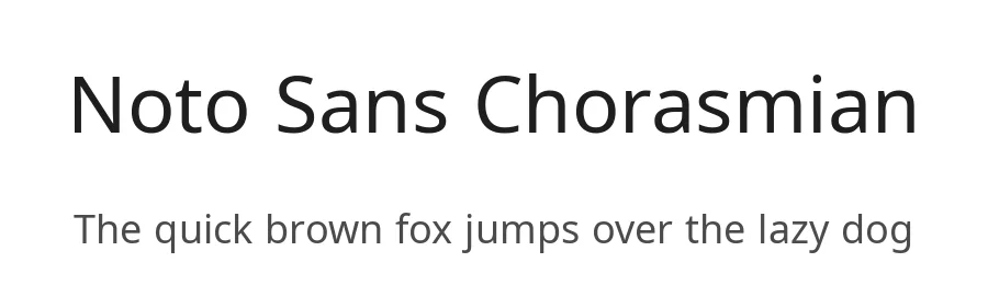 Noto Sans Chorasmian by Google — Sans Serif Font
