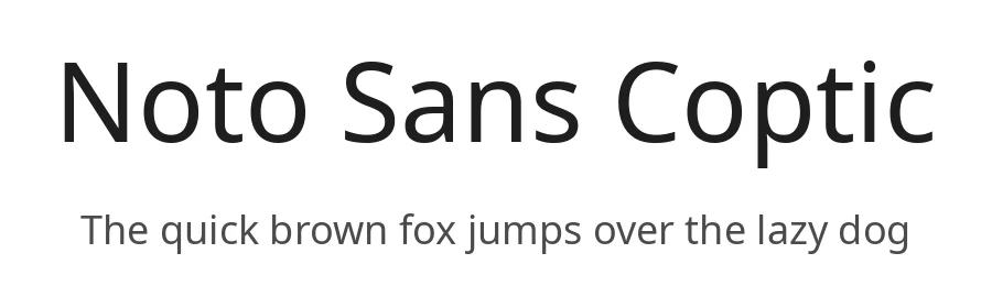 Noto Sans Coptic by Google — Sans Serif Font