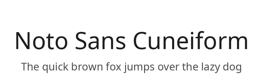 Noto Sans Cuneiform by Google — Sans Serif Font