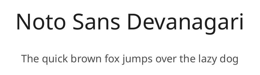 Noto Sans Devanagari by Google — Sans Serif Font