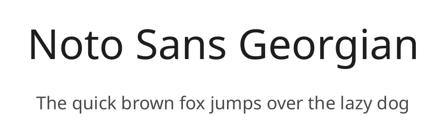 Noto Sans Georgian by Google — Sans Serif Font