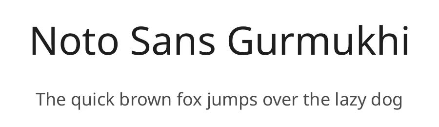 Noto Sans Gurmukhi by Google — Sans Serif Font
