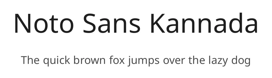 Noto Sans Kannada by Google — Sans Serif Font