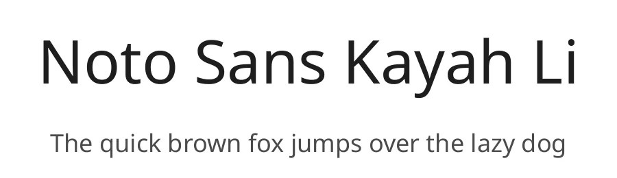 Noto Sans Kayah Li by Google — Sans Serif Font