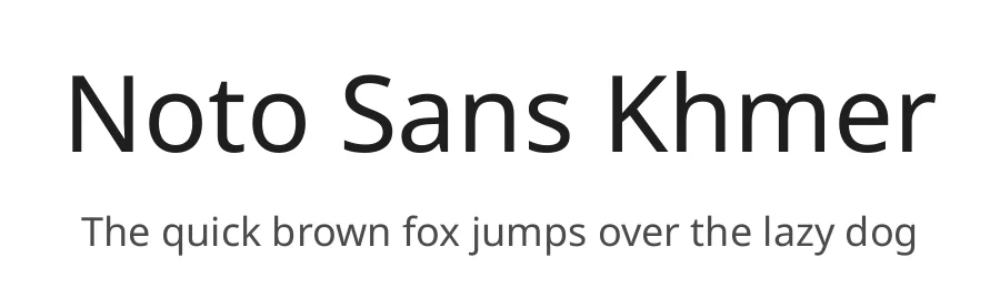 Noto Sans Khmer by Google — Sans Serif Font